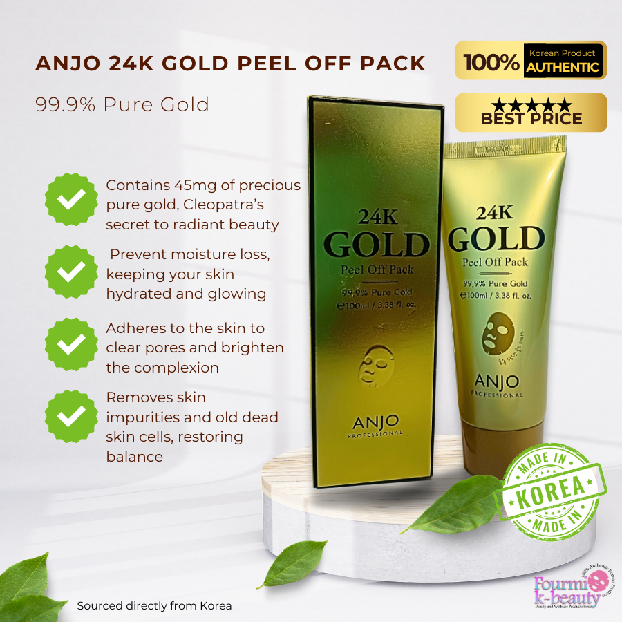 Anjo 24K Gold Peel Off Pack – Luxury Gold Mask for Brightening ...