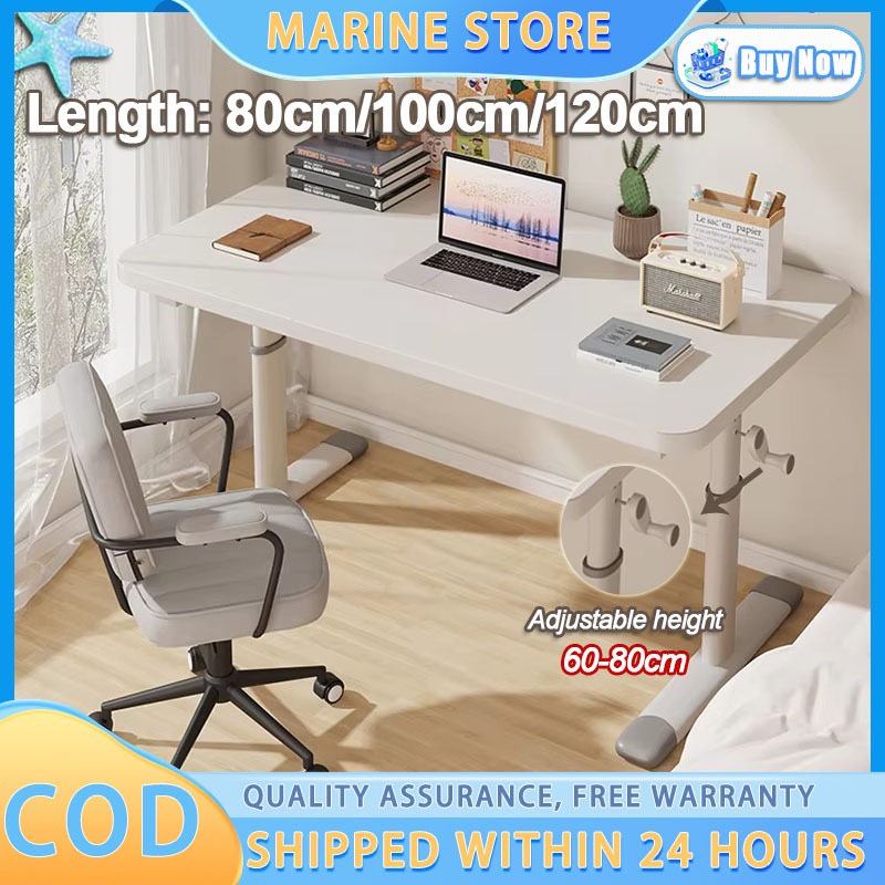 Liftable Laptop Table Adjustable Desk Table Hand-cranked Computer Desk ...