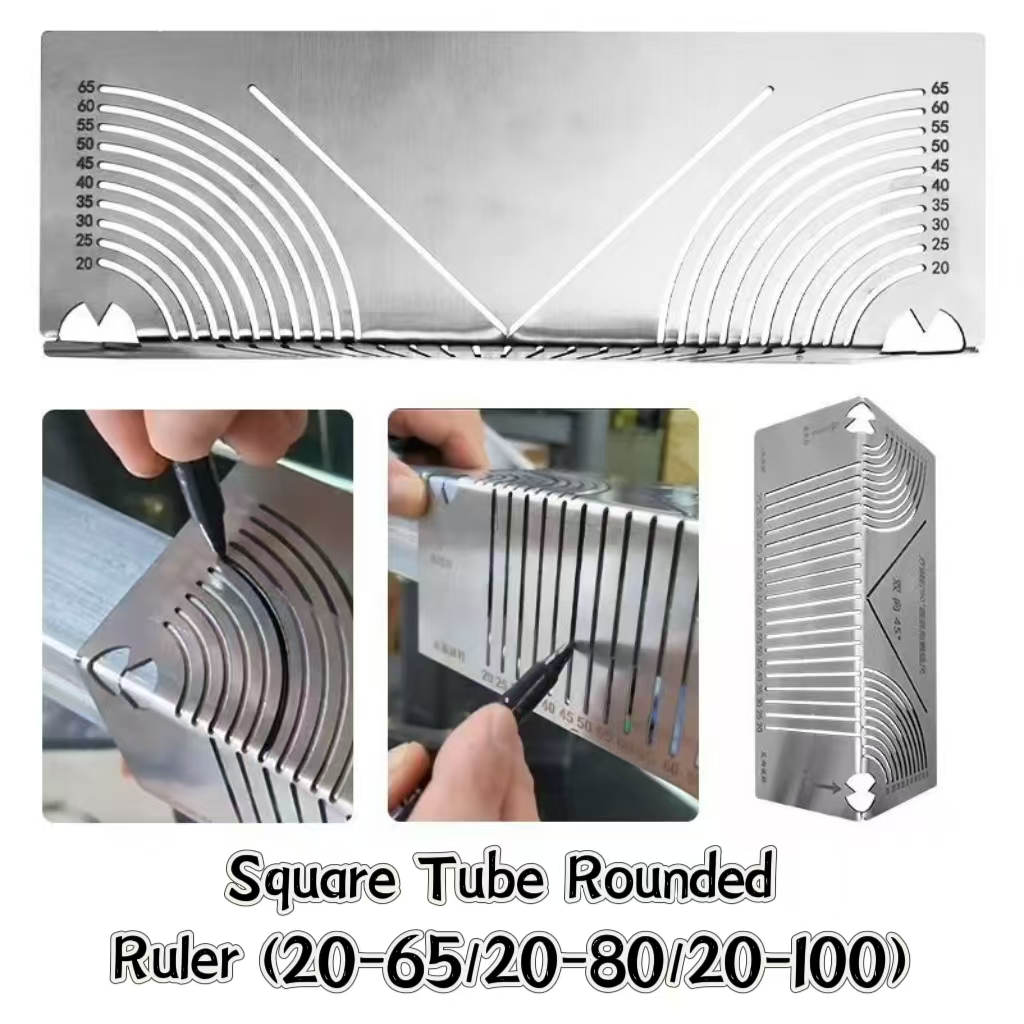 20-65/80/100 90 Degrees Angle Demarcation Ruler Stainless Steel Square ...