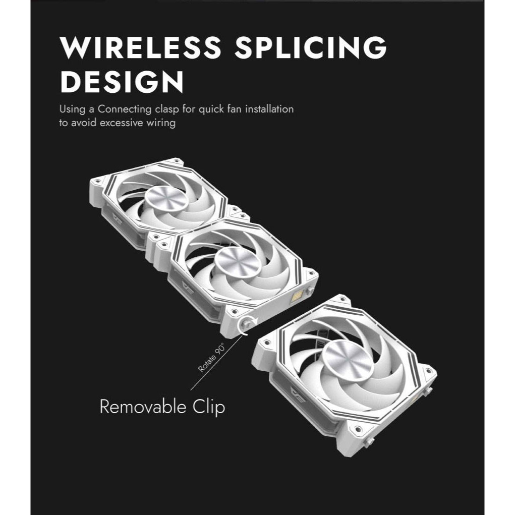HiteqPC | darkFlash Infinity 34 Wireless Splicing ARGB 120mm Fan ...