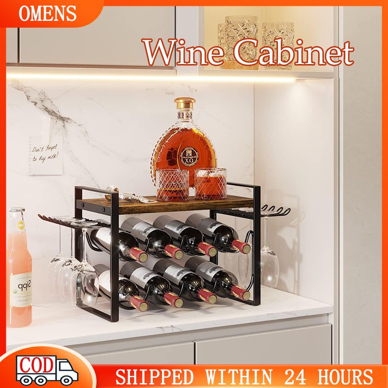 Wine Rack Wine Cabinets Wine Display Cabinet Bottle Holder Rack Desktop ...