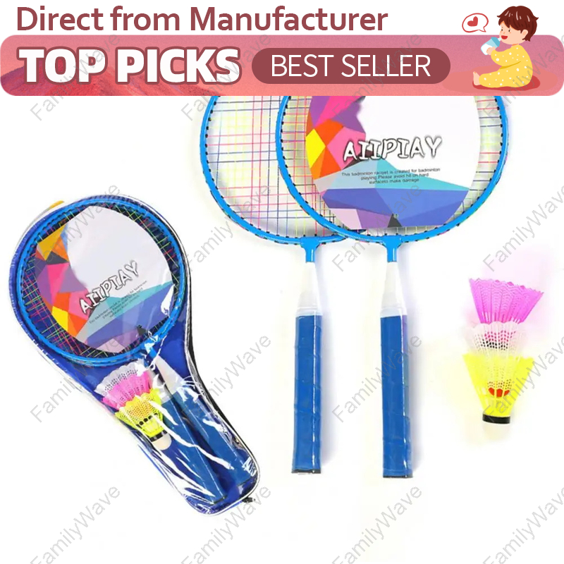 FamilyWave Lightweight Badminton Racket Set for Kids and Adults ...