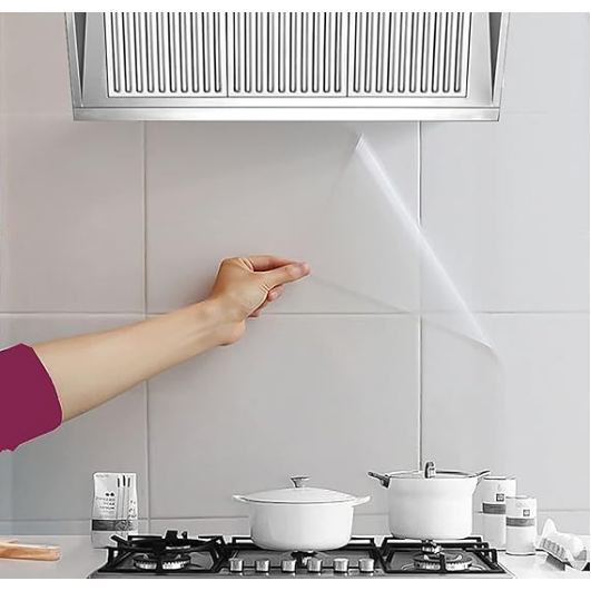 Transparent Kitchen Oil-Proof Stickers Wallpaper Self-Adhesive 70x45cm ...