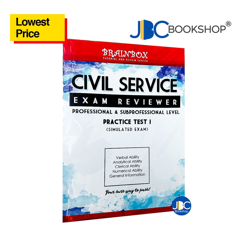 Civil Service Exam Reviewer Simulated Exam By Brainbox Shopee