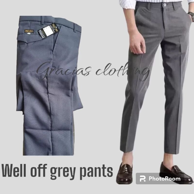 ADULT SLOCKS PANTS/ SLACKS PANTS/ KATRINA FABRIC GOOD QUALITY/ GRAY ...