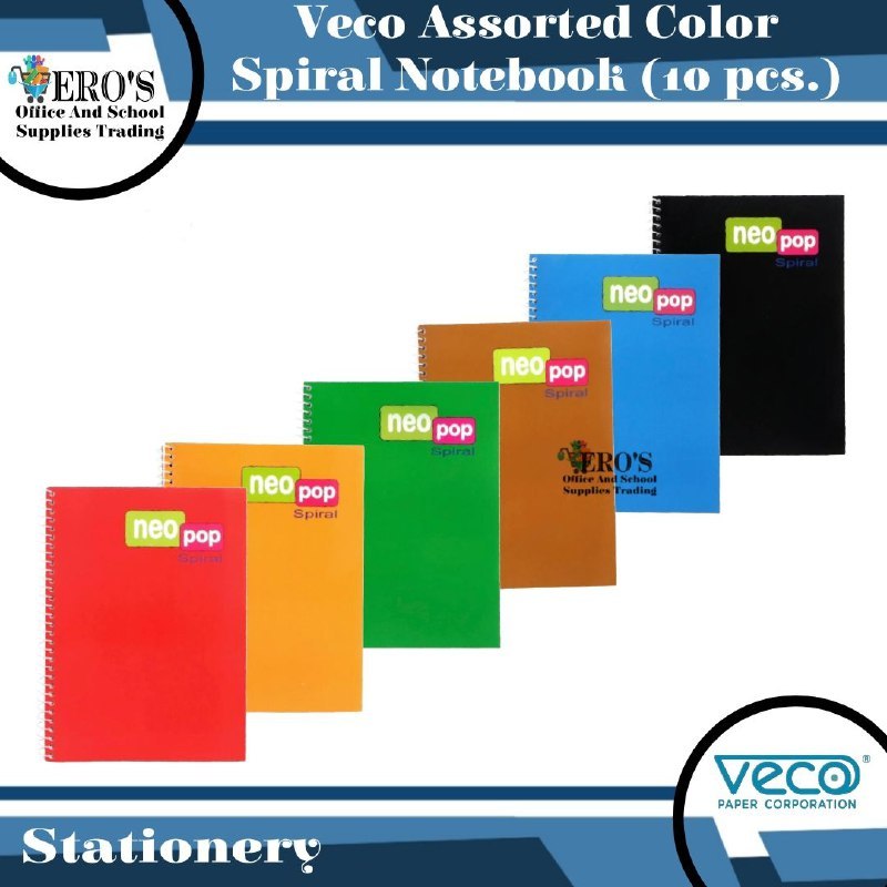 VECO SPIRAL NOTEBOOK - 80 leaves (10 pcs) | Shopee Philippines 