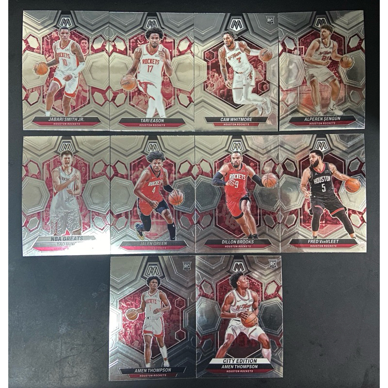 2023-24 Houston Rockets, Panini Mosaic Basketball Base Cards | Shopee ...