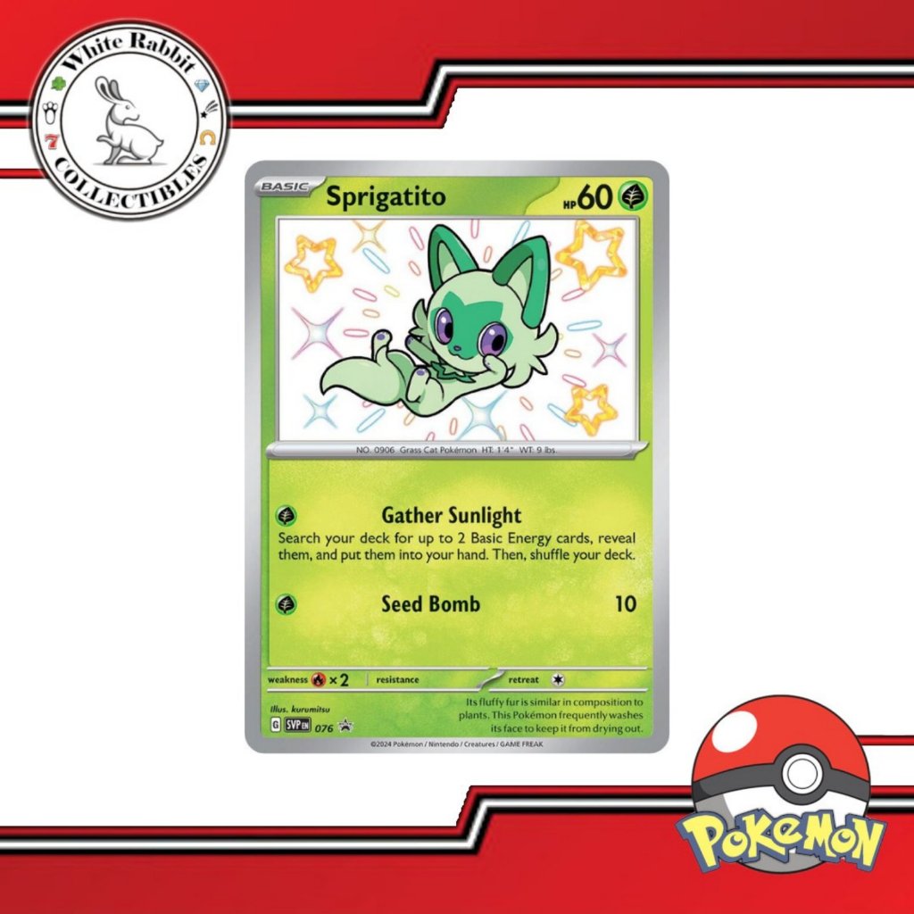 [Pokemon] [Card] Paldean Fates Shiny Sprigatito Evolution Line | Shopee ...
