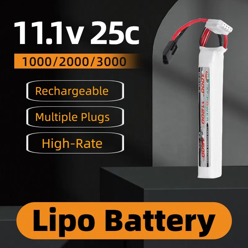 AMZZN 2PCS 11.1V 3000mAh 15C 3S T-plug Batterie Lithium-ion Avec