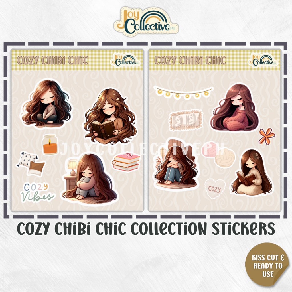 Cozy Chibi Chic Stickers | Cute Stickers | Kawaii Stickers for laptops ...