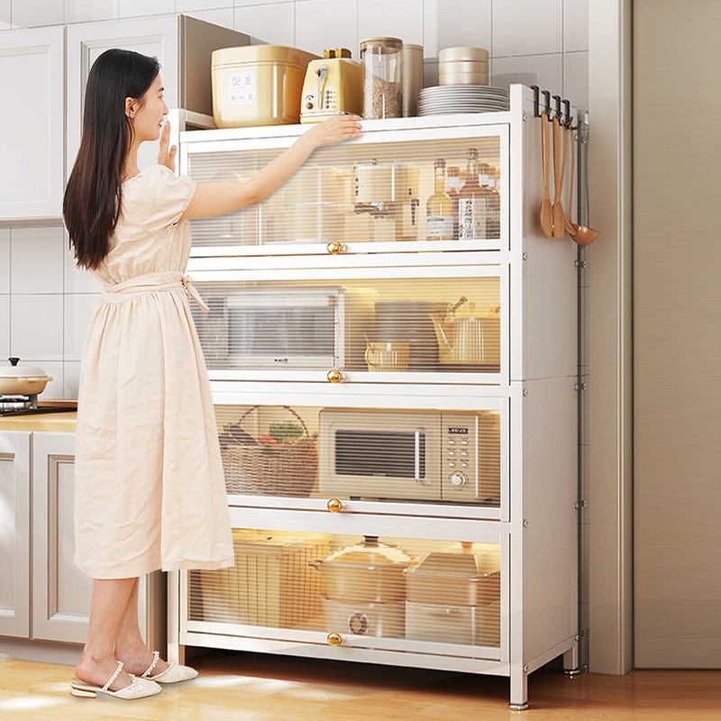 Kitchen Dust Cabinet Rack Dustproof Storage Cabinet Carbon Steel Multi ...
