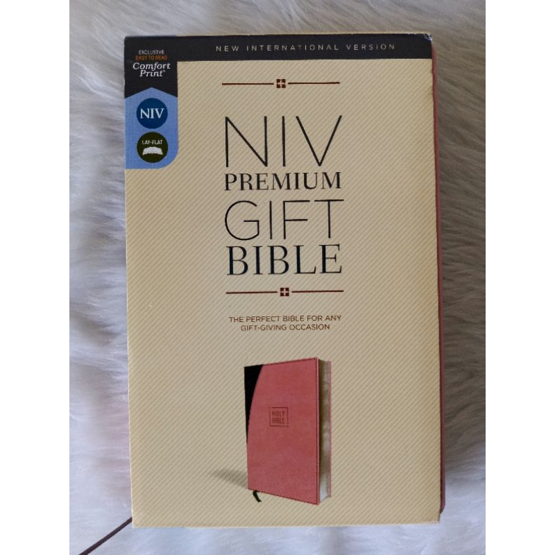 NIV Premium Gift Bible (Pink/Chocolate Leather soft) Shopee Philippines