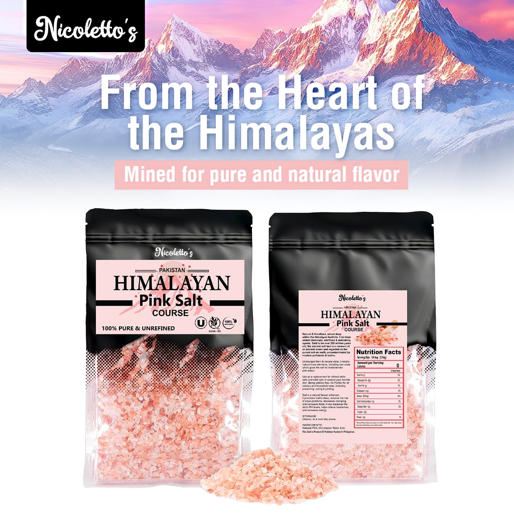 Pakistan Pink Himalayan Salt for Keto/Diet (FINE and COARSE) 1000g ...