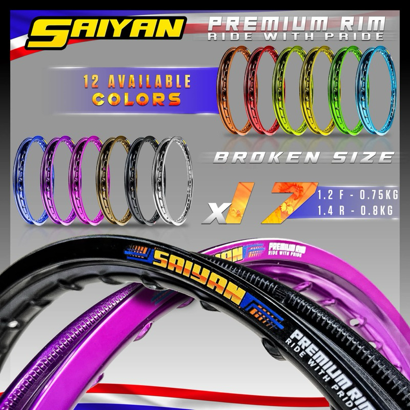 SAIYAN RIM 1.2X1.4 17 MADE IN THAILAND | Shopee Philippines