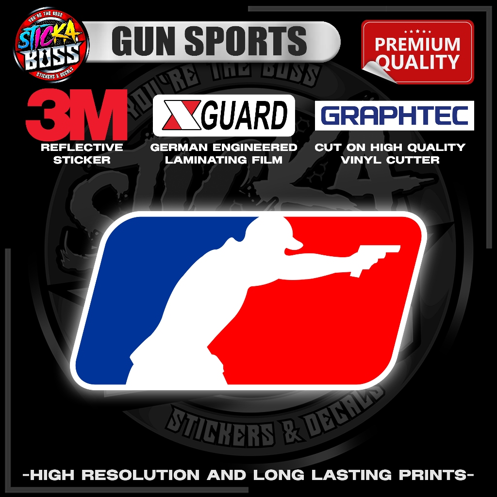GUN SPORTS | 3M REFLECTIVE STICKER | PREMIUM LAMINATED【PREMIUM QUALITY ...