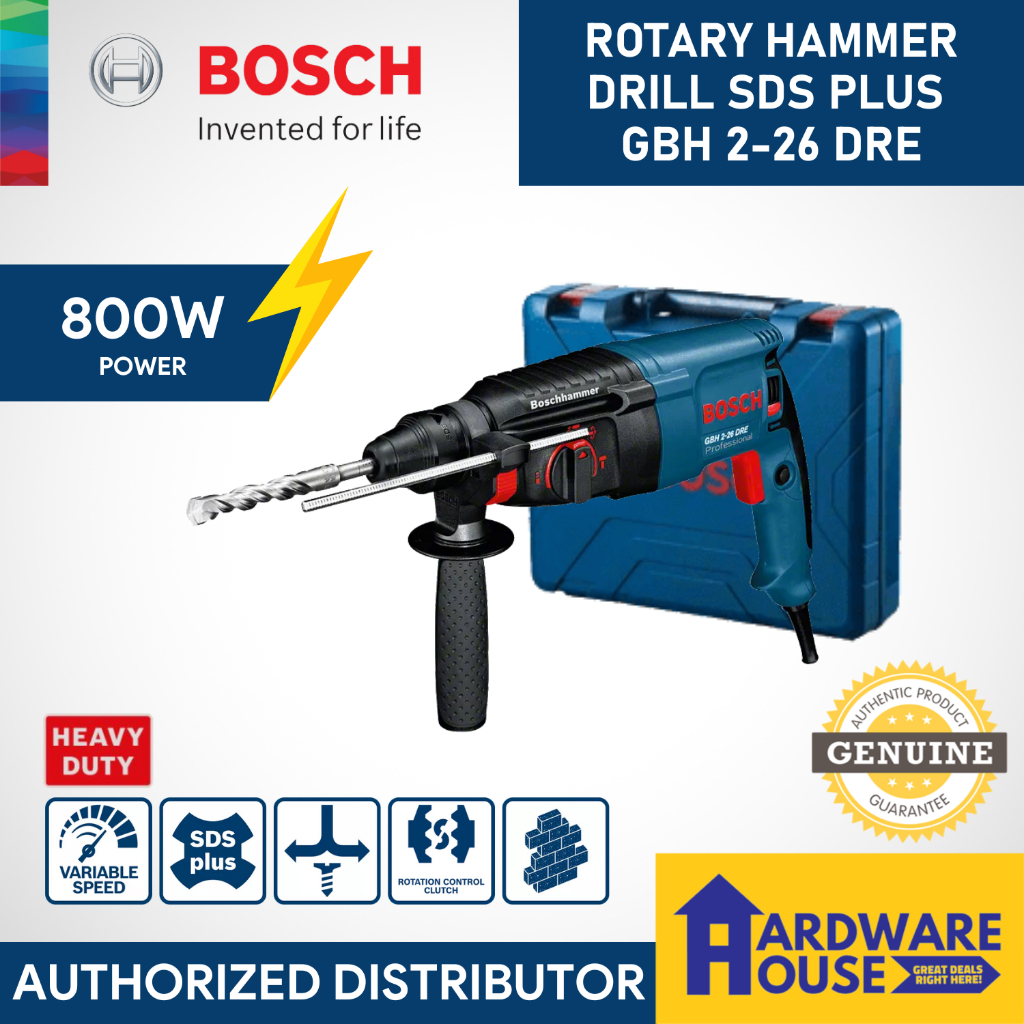 ORIGINAL BOSCH GBH 2-26 DRE Rotary Hammer SDS Plus Drill HEAVY DUTY ...