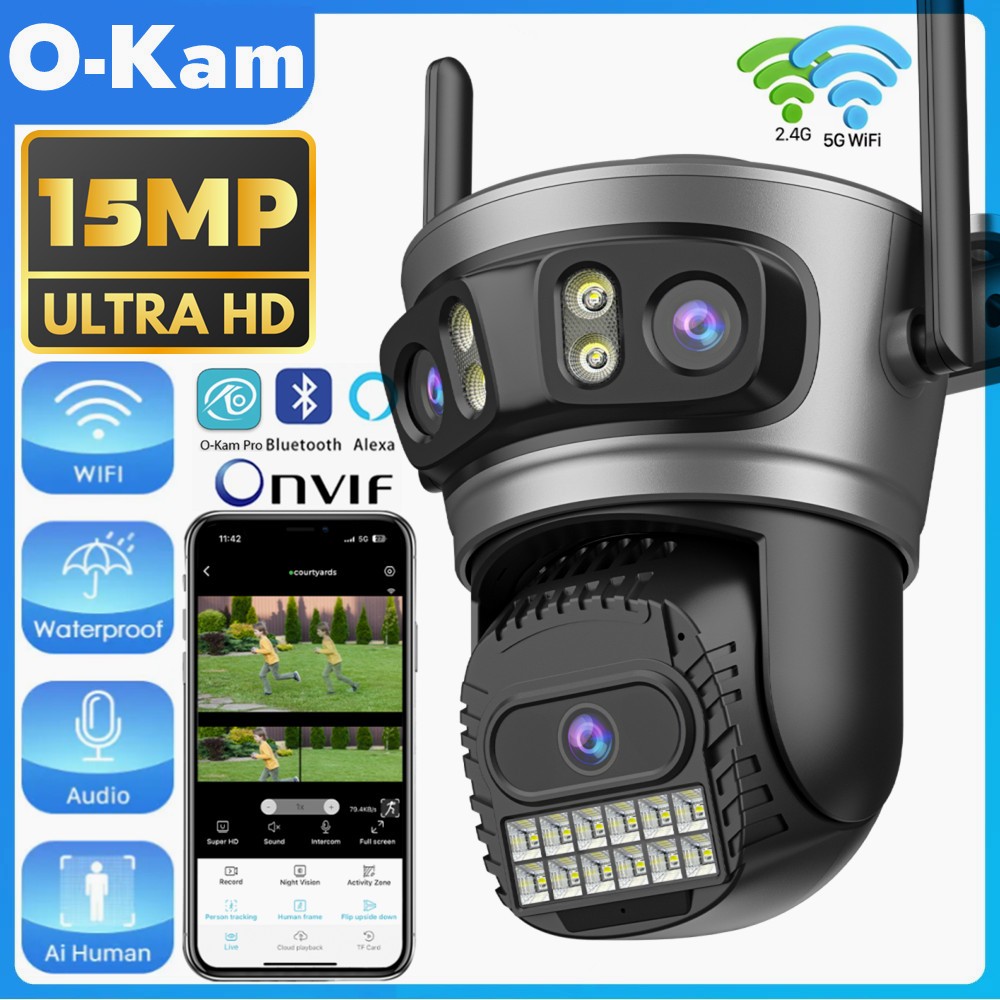 15MP 5G WiFi IP Camera Artificial Intelligence Auto Tracking Video ...