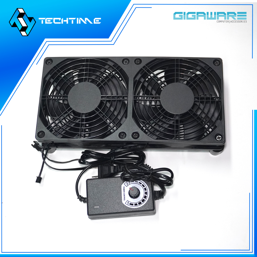 Gigaware Airflow Router Dual Cooling Fan for Computer with Multi-Speed ...