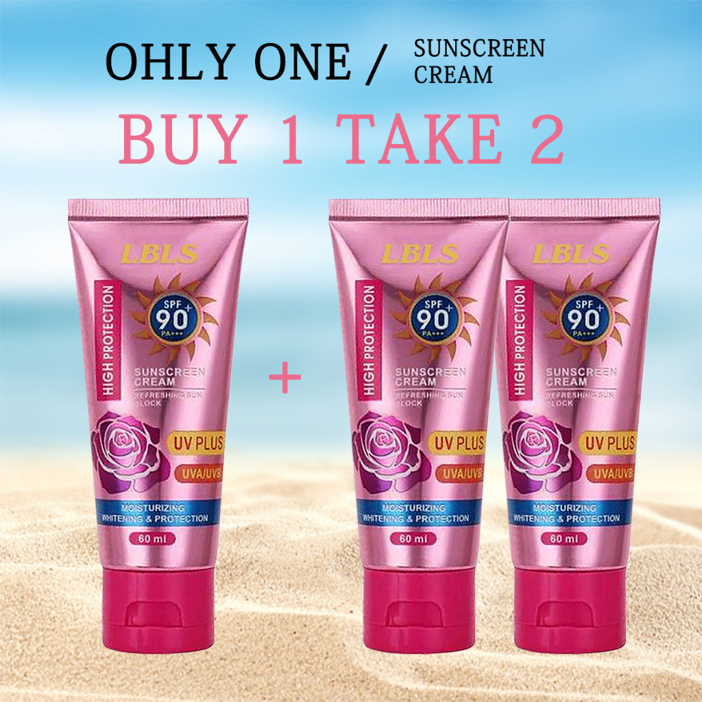 【Buy 1 Take 2】Sunscreen Cream SPF90+ Whitening Cream Long Lasting ...