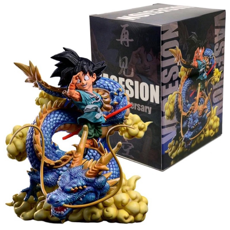 Dragonball z figure, goku with shenron, 12cm tall, knock off | Shopee ...
