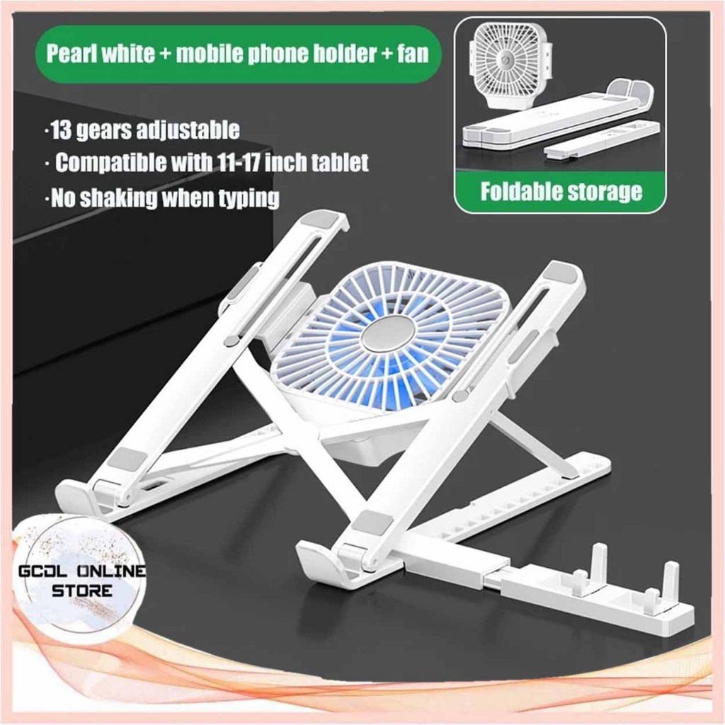 Cooling Fan Stand Foldable Laptop Stand Cooling Pad Laptop Stand With ...