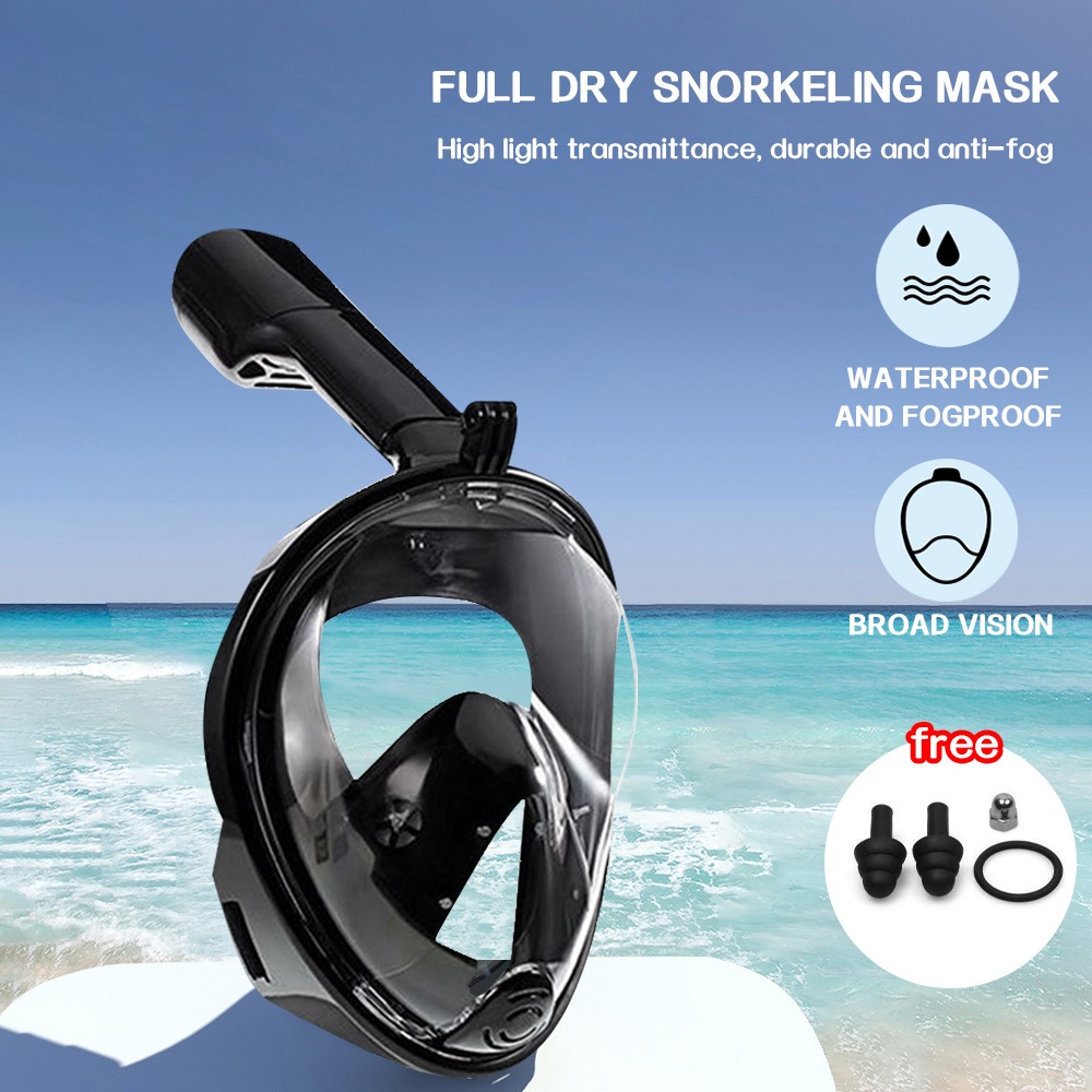 Full Face Snorkeling Set Anti Leak Easy Breathing Snorkel Diving Mask ...