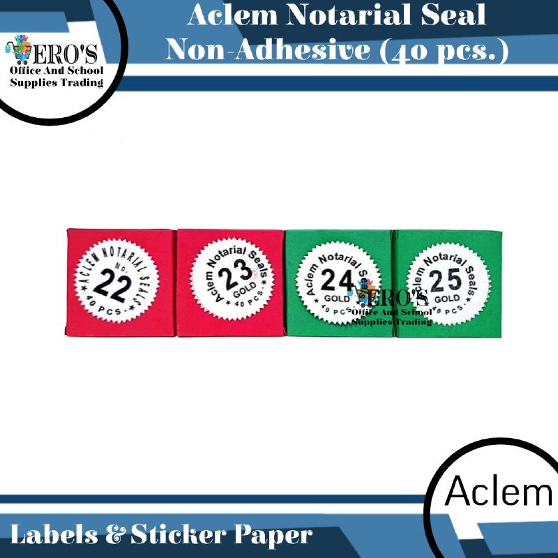 Aclem Gold Notarial Seal /Certificate Foil Seal Non-Adhesive (40 pcs ...