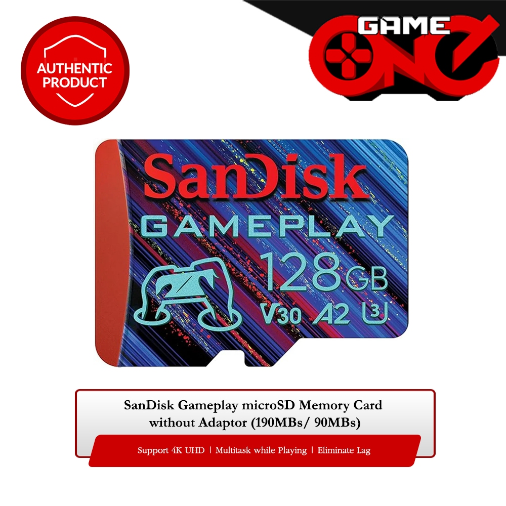 SanDisk 128GB Gameplay microSD Memory Card without Adaptor for Mobile ...