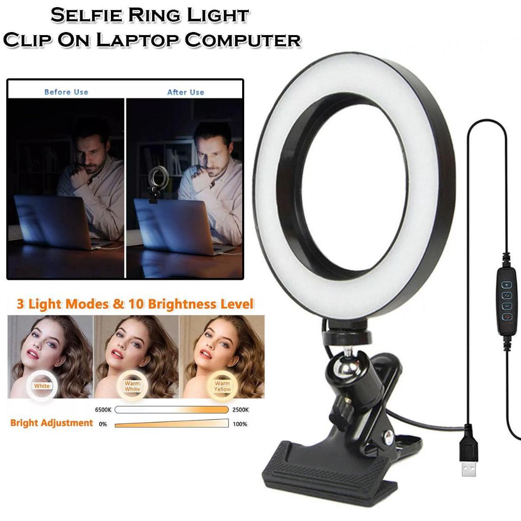 16cm Live Video Conference Mini Ring Lamp Led Selfie Ring Light for ...