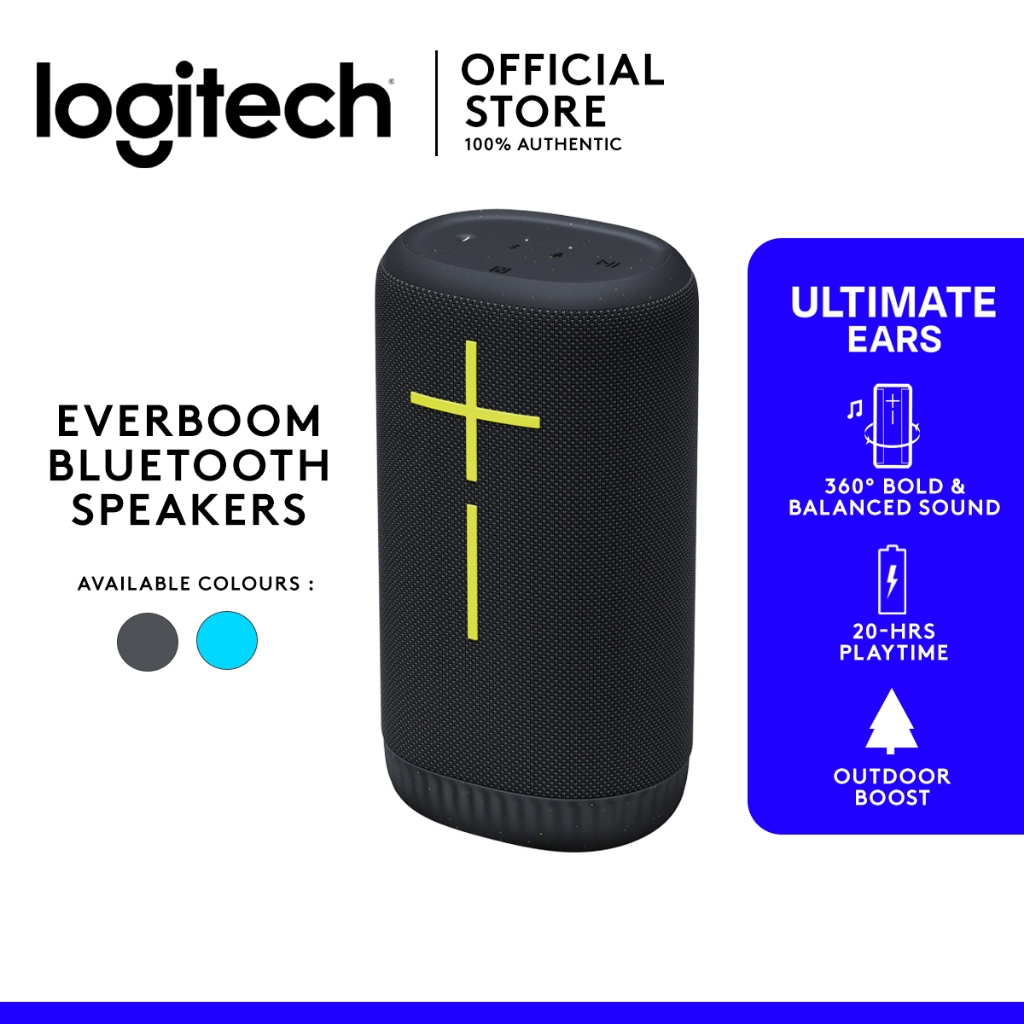 Ultimate Ears Everboom 20-Hour Battery Life Dustproof Waterproof Bluetooth  Wireless Speaker