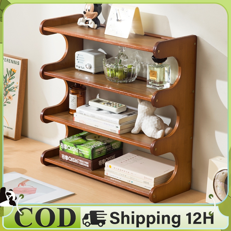 WoodLand Desktop Rack With Multi-Layer Tabletop Storage Study Desk ...