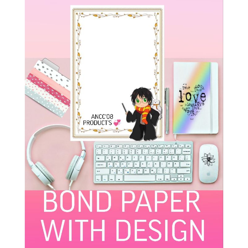 Harry Potter BONDPAPER WITH DESIGN BORDERLINE (10 Pcs) | Shopee Philippines