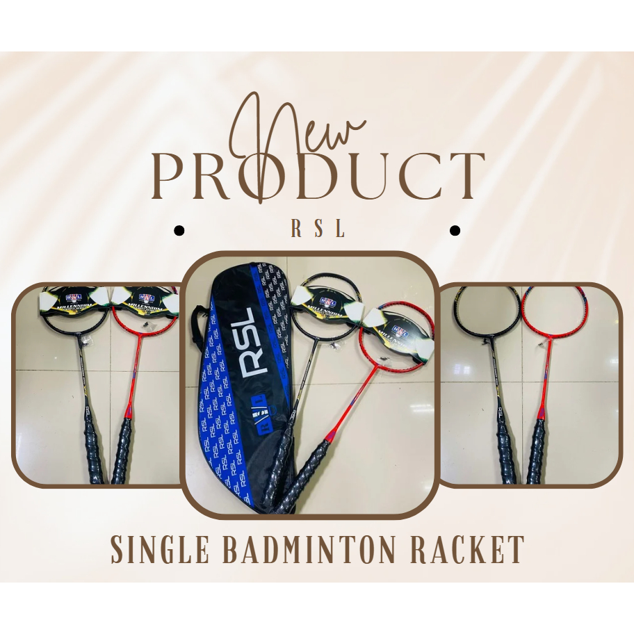 RSL Single Badminton Racket ( Red & Black ) | Shopee Philippines