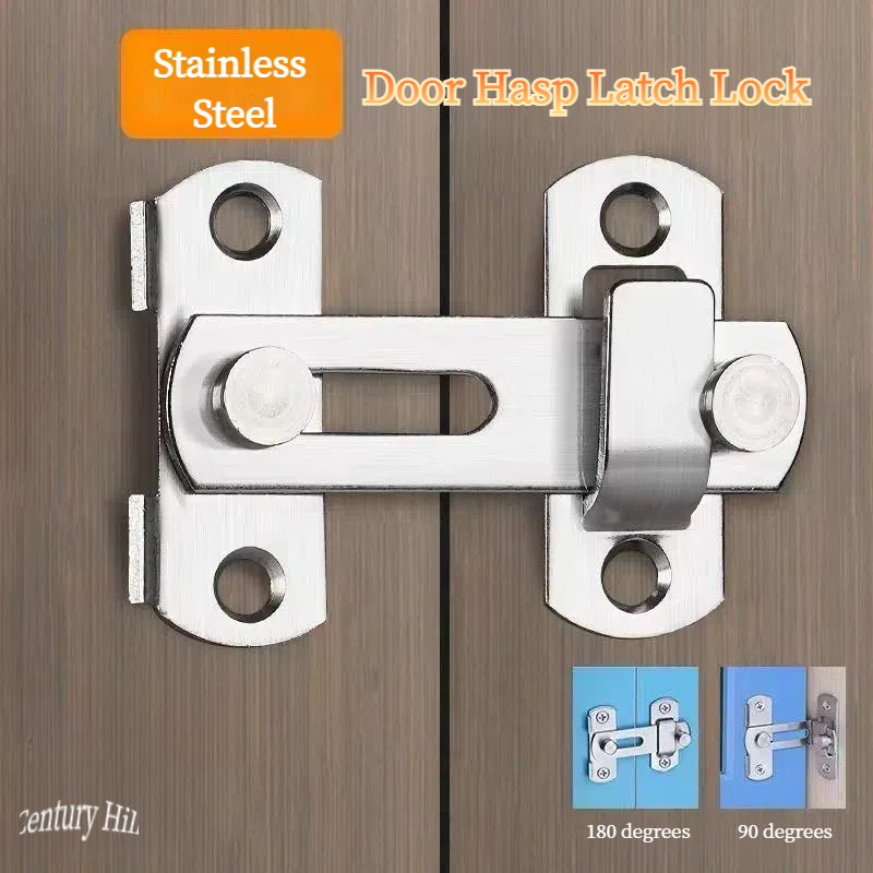 Door Hasp Latch Lock Stainless Steel Safety Packlock Clasp for Indoor ...