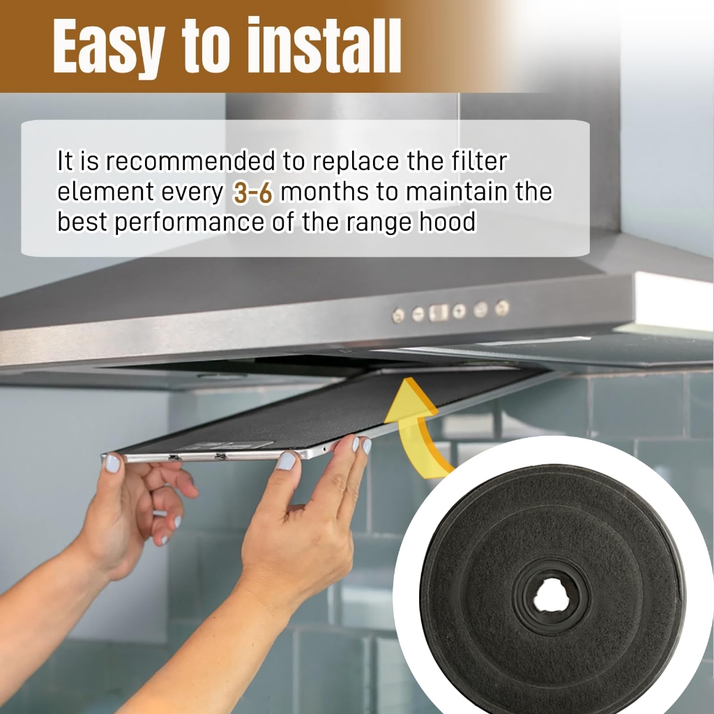 23cm Range Hood Charcoal Filter C010 For Ventless Ductless Range Hood N ...