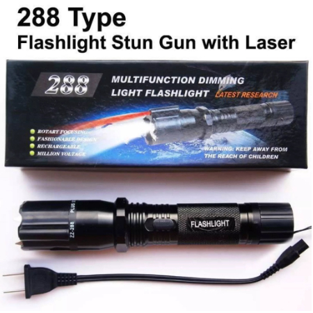288 LED Flashlight Rechargeable Strong Dimming Light 2in1 Multipurpose ...
