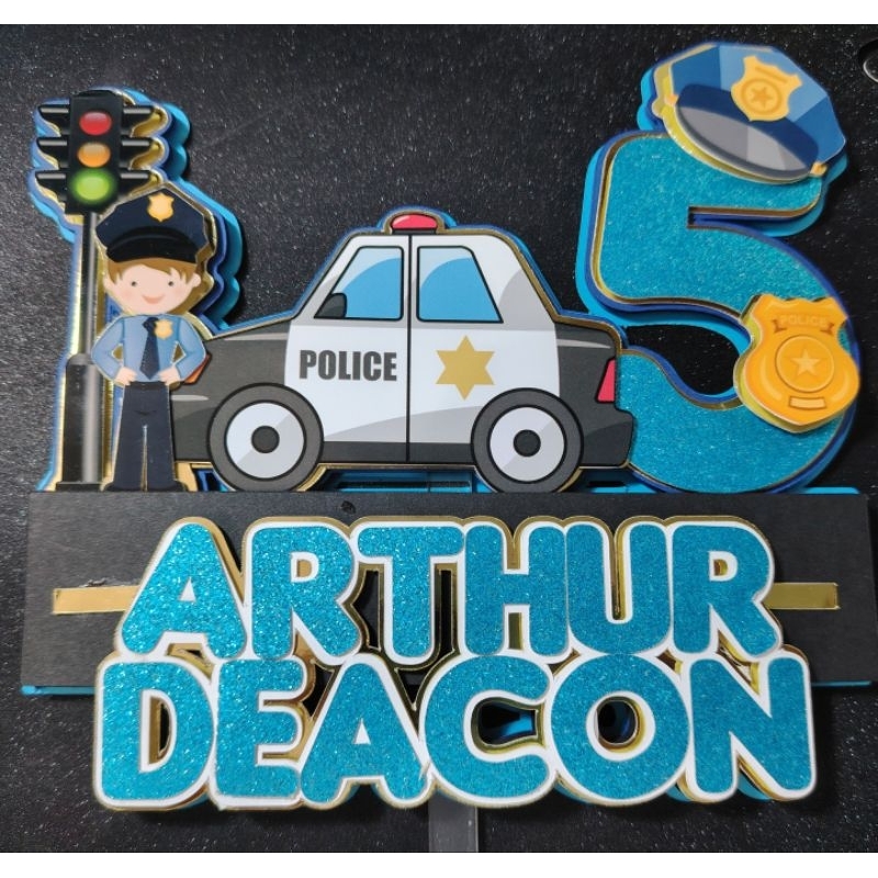 Police Customized Cake Topper | Shopee Philippines