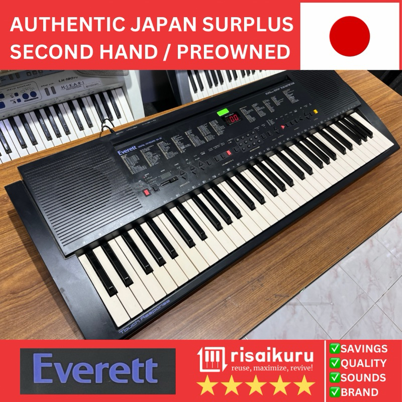 Everett DK-30 Piano Keyboard Organ 61 Keys Touch Response with built-in ...