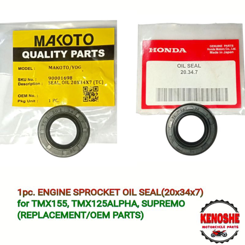 1pc.ENGINE SPROCKET OIL SEAL(20x34x7) for TMX 155,TMX125ALPHA,SUPREMO ...
