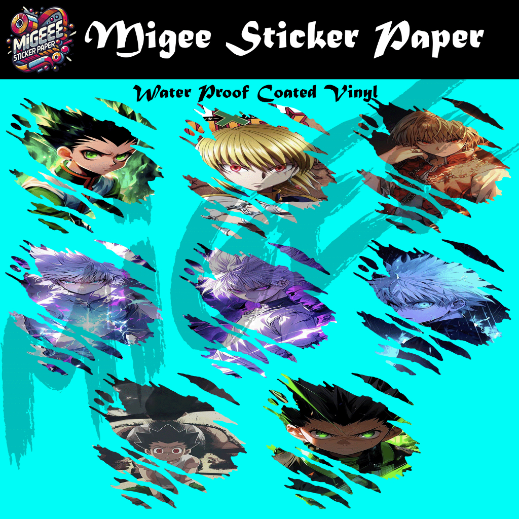 Hunter x Hunter Scratch Design Sticker Indoor Outdoor Vinyl Sticker ...