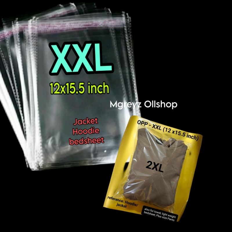 100pcs OPP Plastic with Adhesive XXL (12x15.5inch) | Shopee Philippines