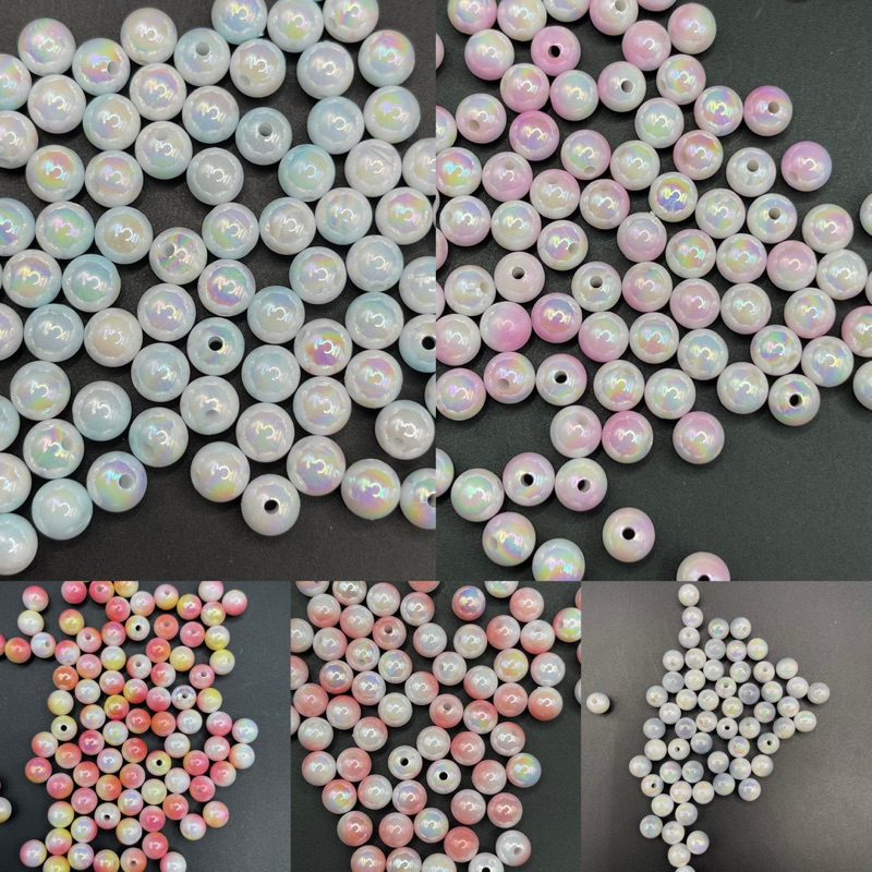 Veeds 250 gram Smooth Round Bead 8mm Gradient DIY Beads Art and Craft ...