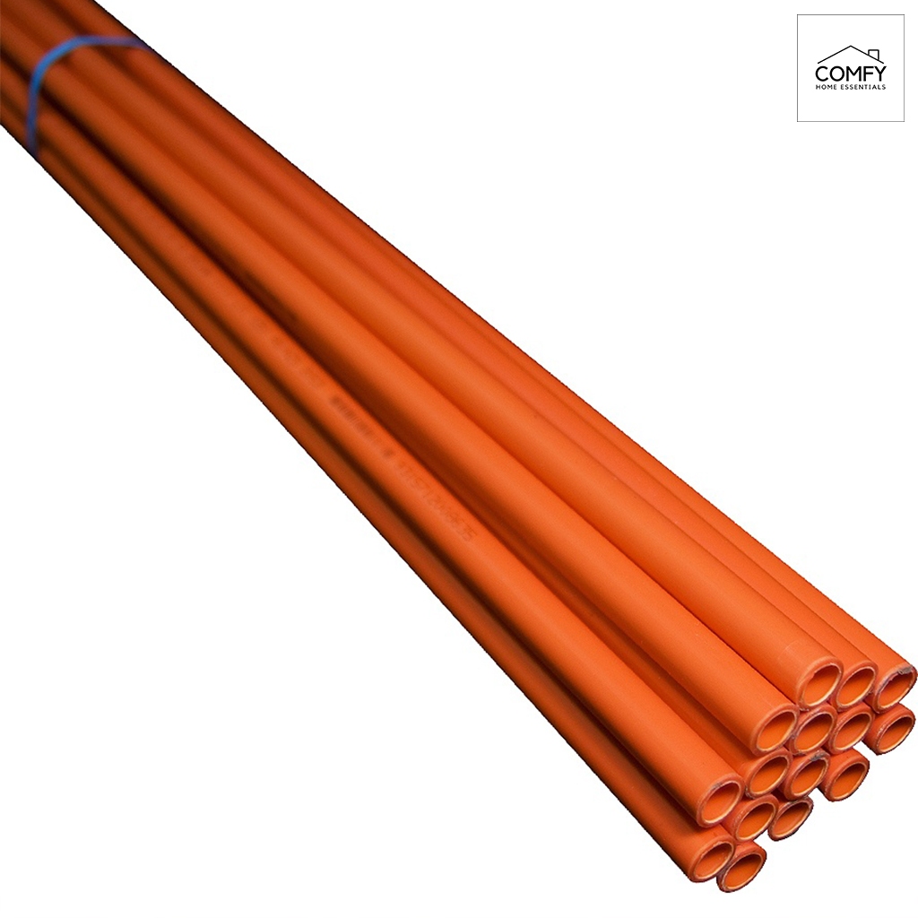 Electrical PVC Orange Pipe Fittings 1/2 3/4 1 Inch Coupling Elbow ...