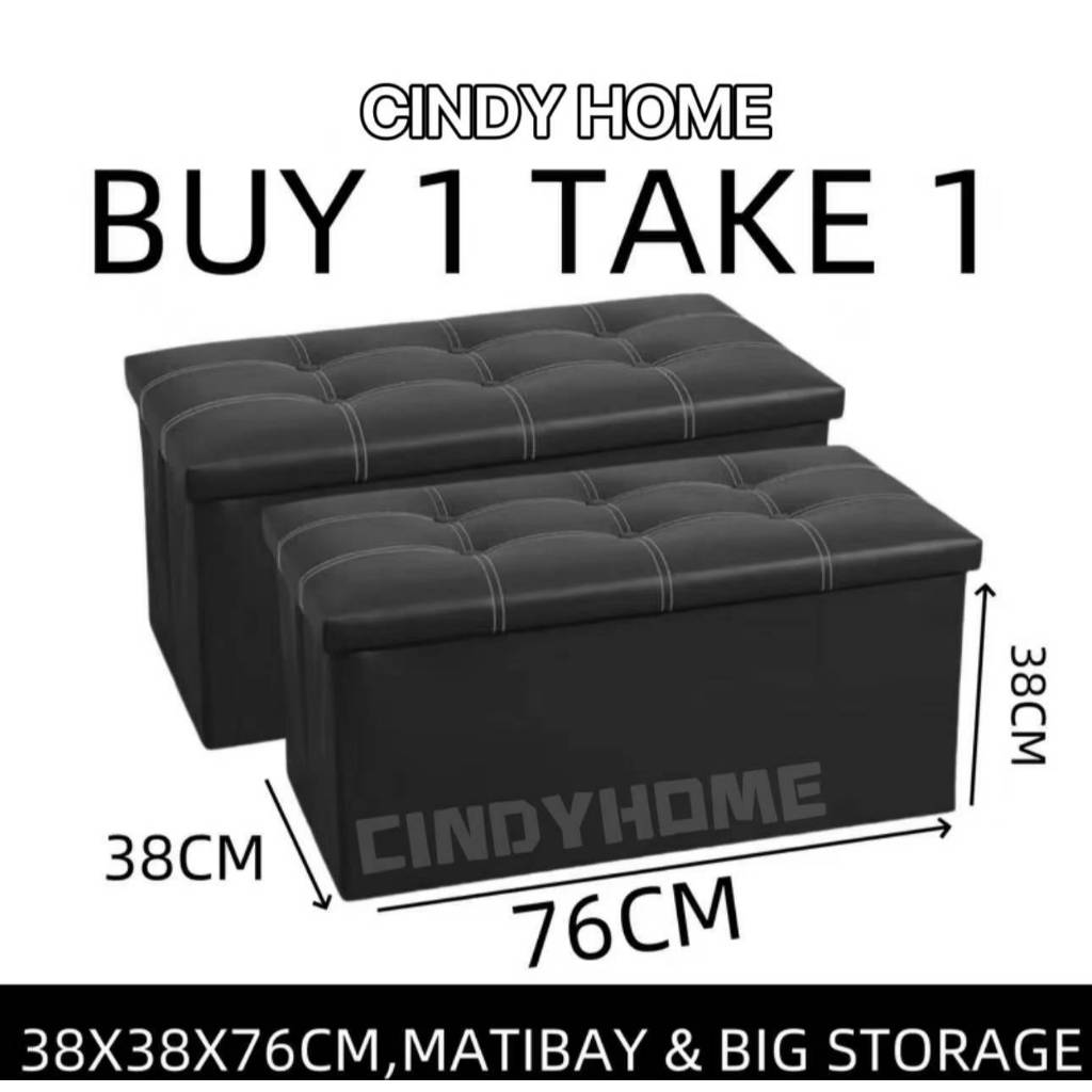 BUY 1 TAKE 1 Multfunctional Foldable Ottoman Storage Foot Stool ...