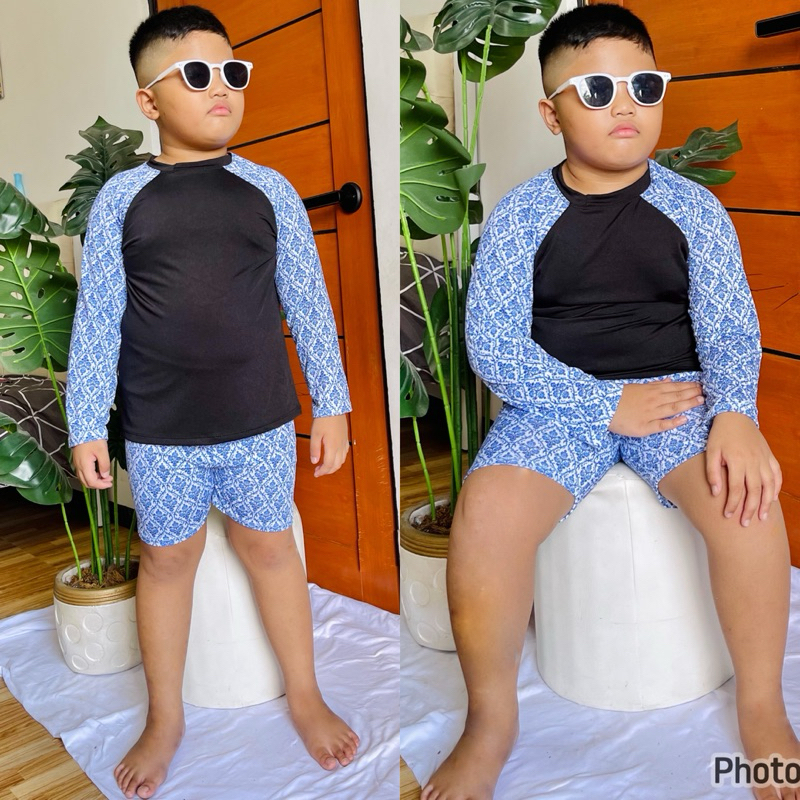 RASH GUARD TERNO KIDS SWIMMING SUMMER WEAR FIT 3-7 YEARS OLD UNISEX ...