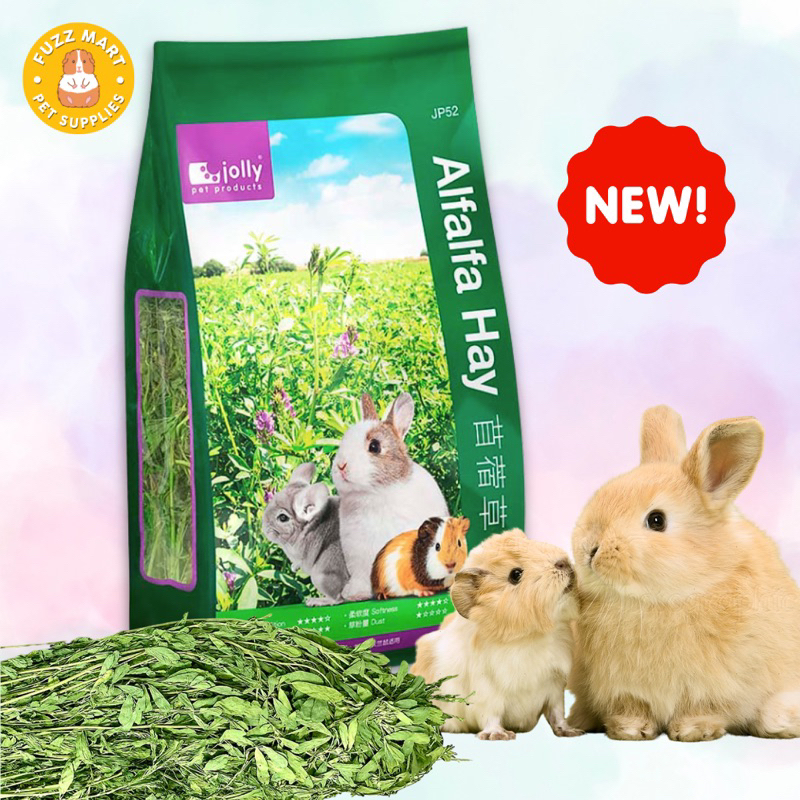 Curated visual reference: Weaned Rabbit Nutrition And Alfalfa Hay Reference: Jolly Premium Alfalfa Hay 500G For Young Rabbit And Guinea