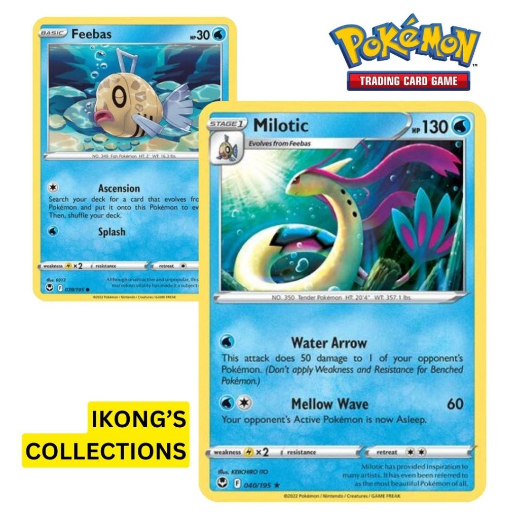 [SET RARE] Feebas, Milotic Evolution Silver Tempest Original Pokemon ...