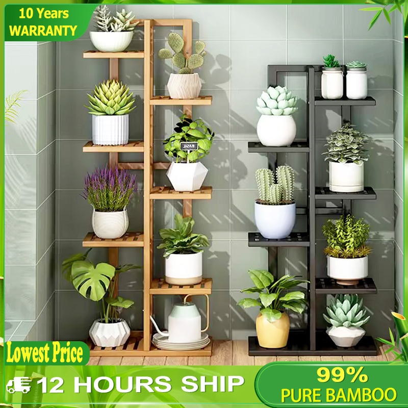 5/6/7 Tiers Plant Rack Display Shelf Plant Stand Indoor Outdoor Yard ...