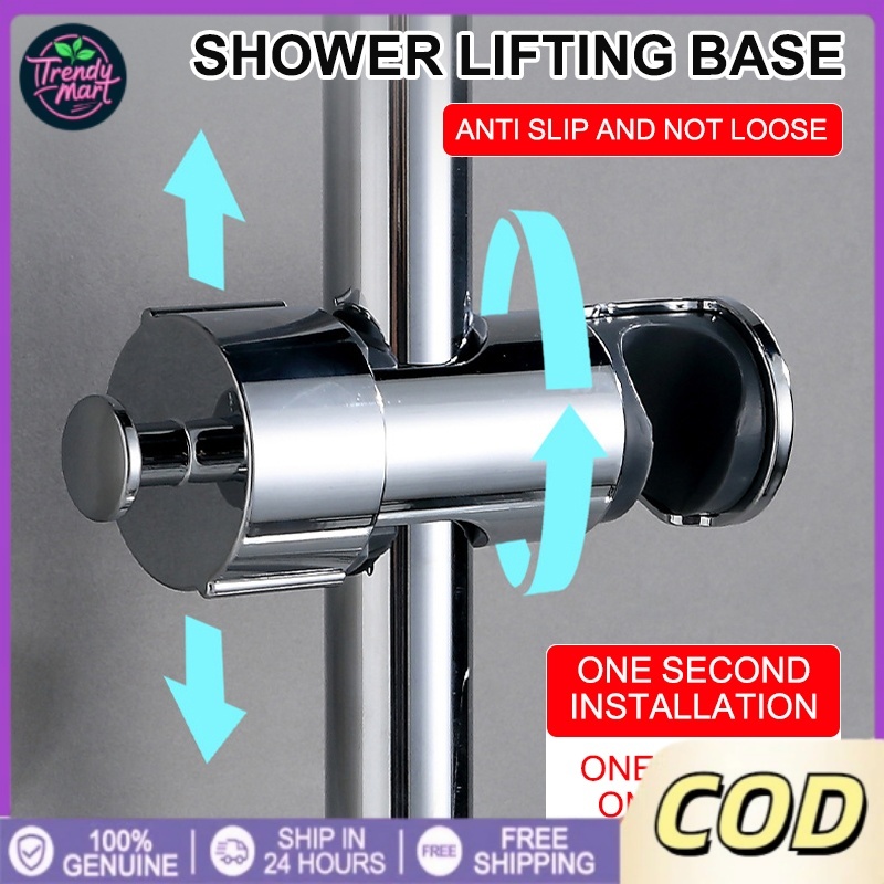 Rotating bathroom slide bar rack, portable and adjustable pole ...