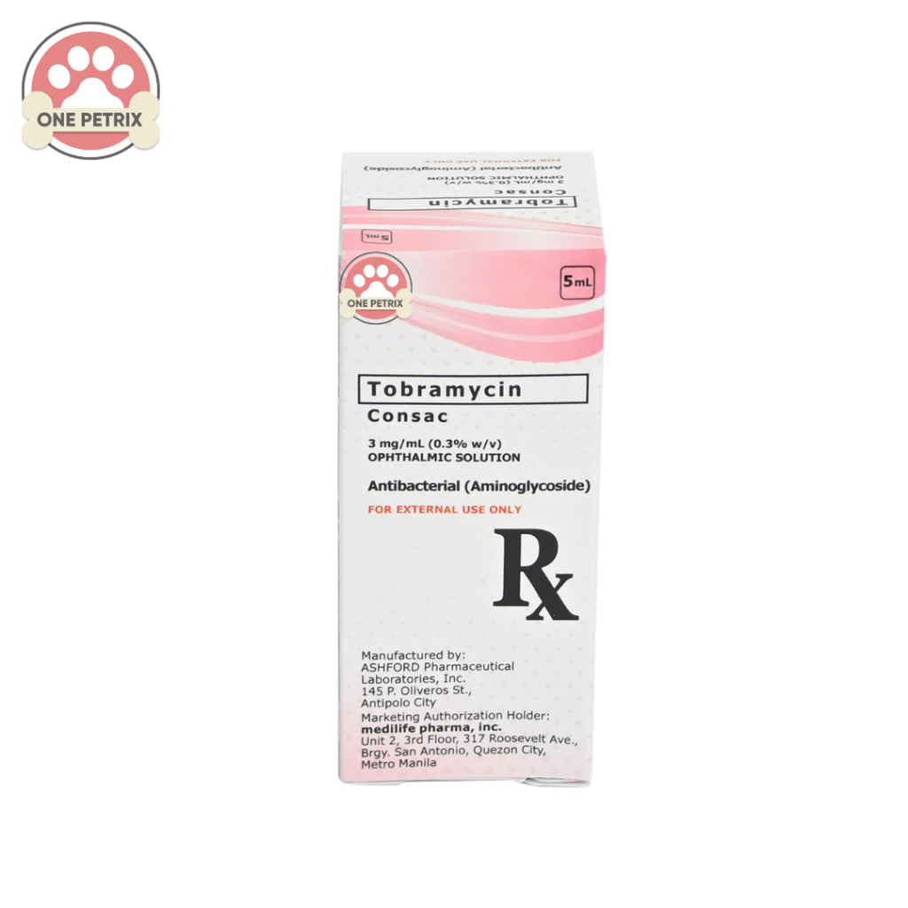 Consac Tobramycin Eye Opthalmic Solution for Pets 5ml | Shopee Philippines